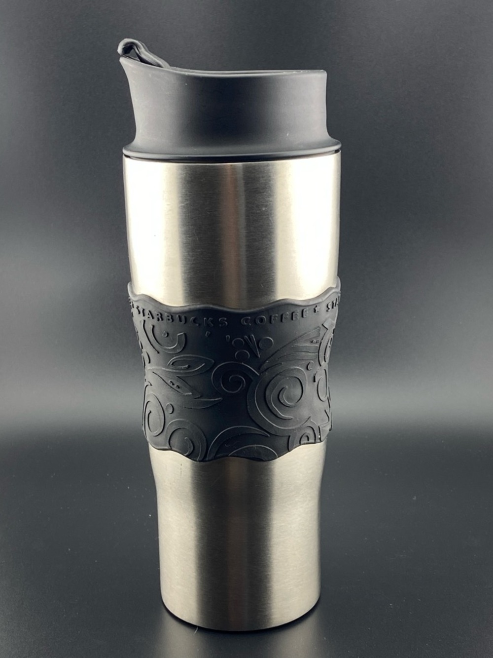Starbucks French Press Travel Tumbler Stainless Steel Rubber Grip